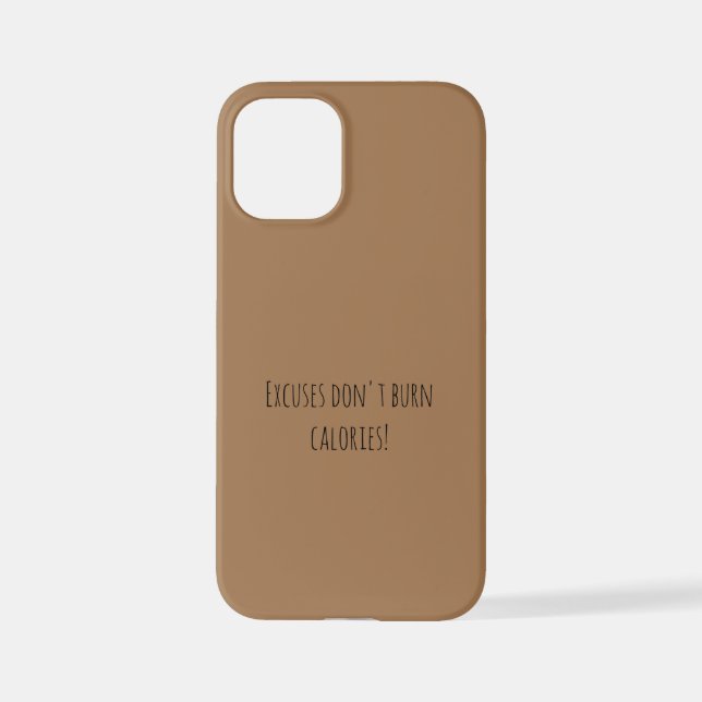 Coque iPhone Guillemets Motivation GYM Et Brown léger (Verso)