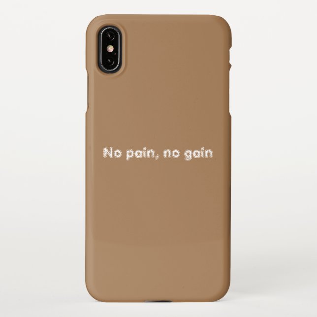 Coque iPhone Guillemets Motivation GYM Et Brown léger (Dos)
