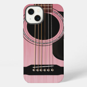 Etui iPhone 13 Guitare Acoustique Rose Pink