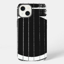Guitare vintage noire et blanche