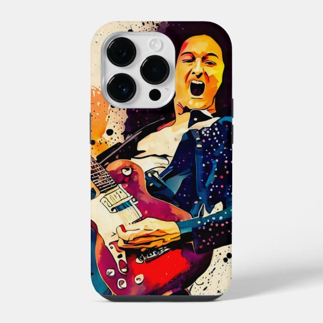 Coque iPhone guitariste cool (Verso)
