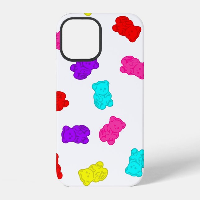 Coque iPhone gummy bears colorful rainbow candy (Verso)