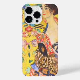 Coque iPhone Gustav Klimt Lady Avec Fan vintage Art Nouveau