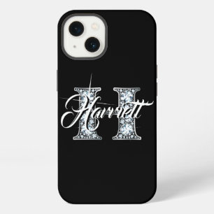 Etui iPhone 13 H Faux Diamond Bling Monogramme