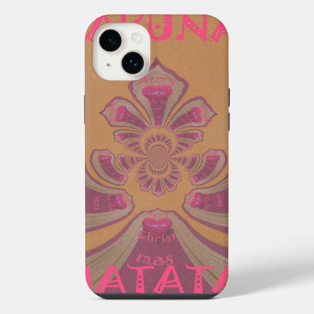 Coque iPhone Hakuna Matata Joyeux Noël conception de cœurs char (Verso)