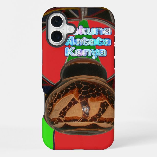 Coque iPhone Hakuna Matata Kenya Impression d'art (Verso)