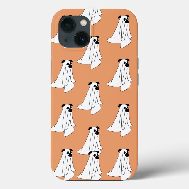 Coque iPhone Halloween Chien Fantôme Dessin Animé (Verso)
