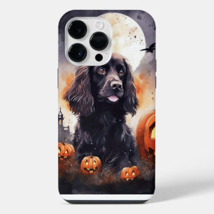 Coque Pour Pour iPhone 14 Pro Max Halloween Cocker Spaniel Avec Citrouilles