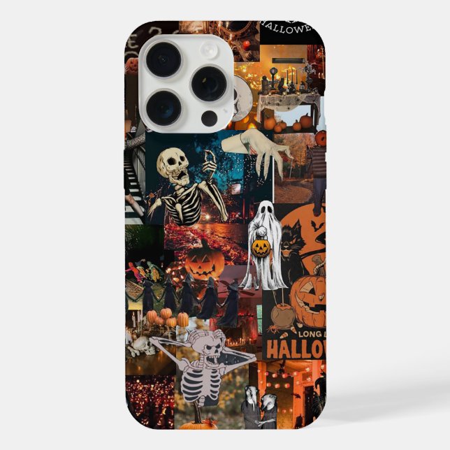 Coque iPhone Halloween Collage (Verso)