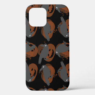 Coque iPhone 12 halloween corneille citrouille