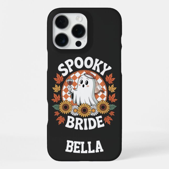 Coque iPhone Halloween éffrayant Ghost de mariée personnalisée (Verso)