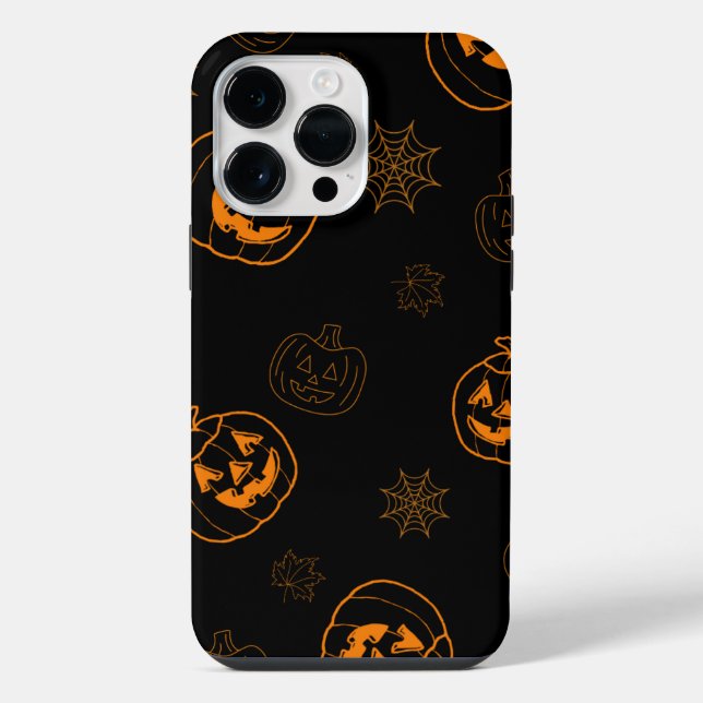 Coque iPhone Halloween Éffrayant orange (Verso)