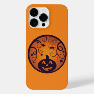 Coque Pour Pour iPhone 14 Pro Max Halloween Jack-o'-lantern citrouille visage et ara