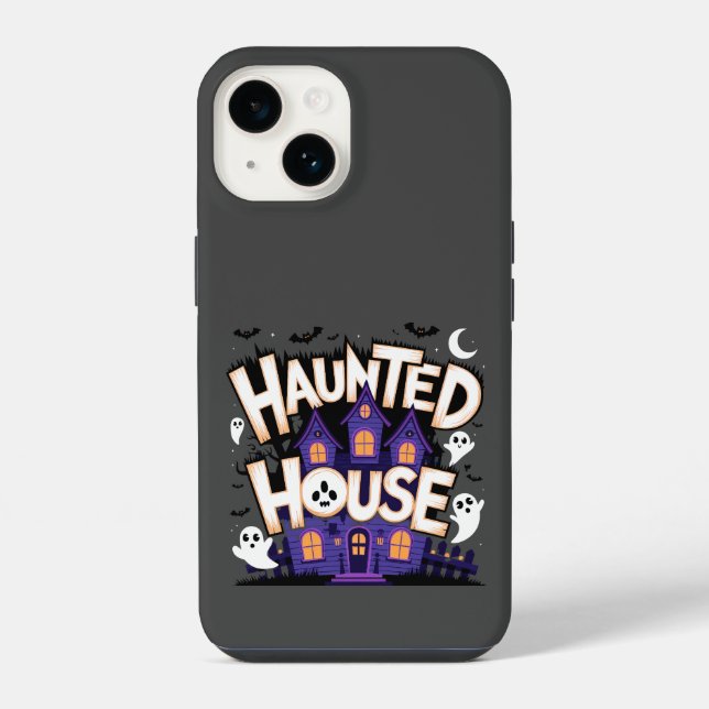 Coque iPhone Halloween - Maison Hantée (Verso)