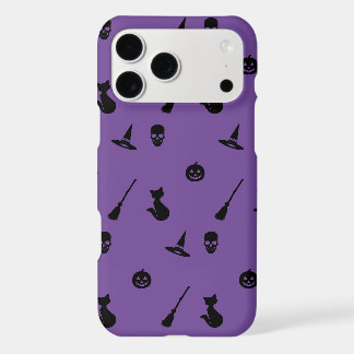coque iphone Halloween Motif noir sur violet