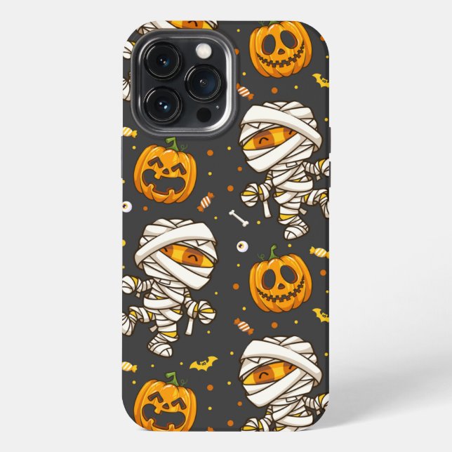 Coque iPhone Halloween Mummies iPhone 13 Coque-Mate (Verso)