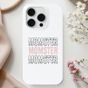 Coque iPhone 15 Pro Halloween rose Momster mignon Et Éffrayant