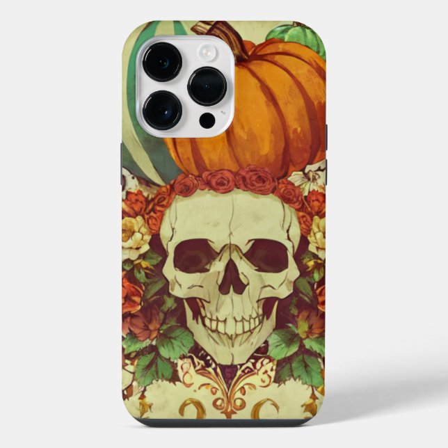 Coque iPhone Halloween/squelette/chute/iPhone citrouille/coque  (Verso)