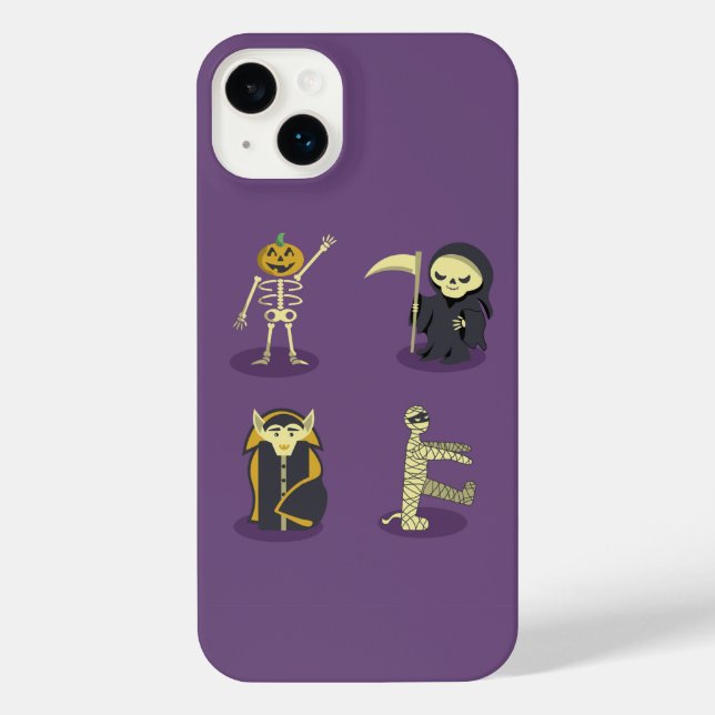 Coque iPhone Halloween Squelette Dracula Mummy Griffe Reaper (Verso)