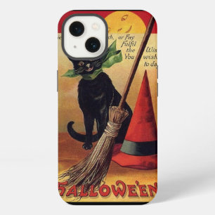 Etui iPhone 13 Halloween vintage par Ellen Clapsaddle, Chat Noir
