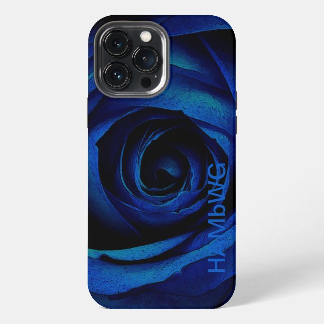 Coque iPhone HAMbWG - Rose Bleue Gothique (Verso)