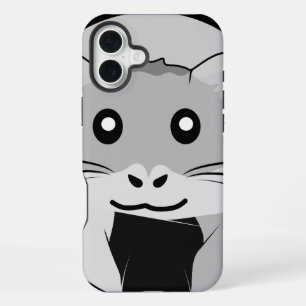Coque iPhone 16 Plus Hamster de dessin animé en écharpe Joy