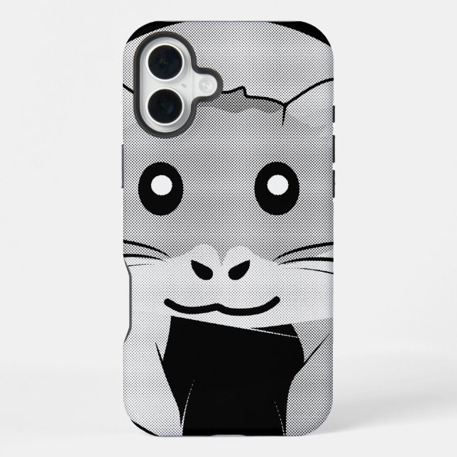 Coque iPhone Hamster de dessin animé en écharpe Joy (Verso)