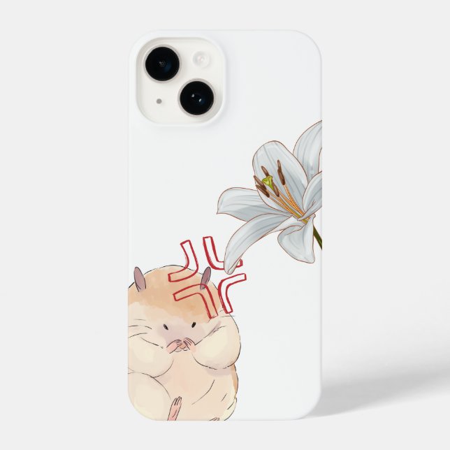 Coque iPhone hamster en colère mignon (Verso)