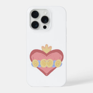 Coque iPhone 15 Pro Hand-drawn Immaculate Heart of Mary IPhone Case