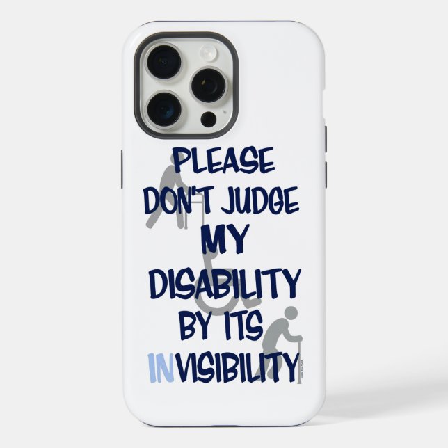Coque iPhone Handicap/INvisibilité (Verso)