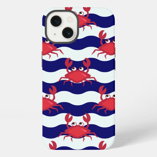 Coque iPhone Happy Crabs Pattern (Verso)