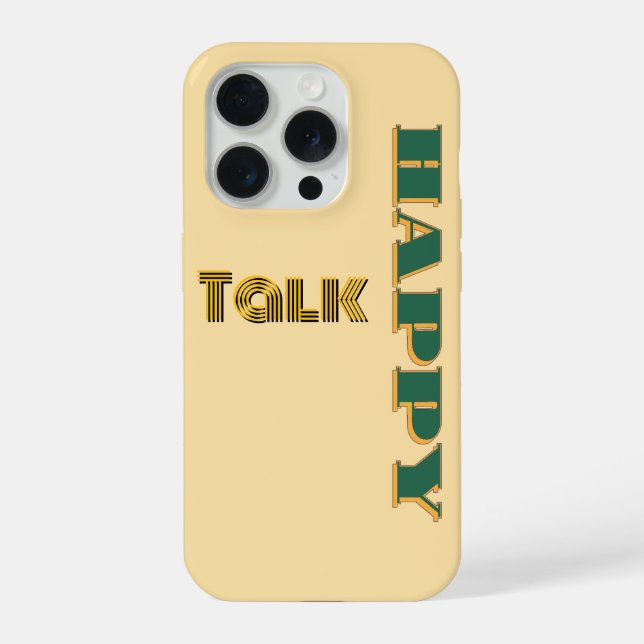 Coque iPhone Happy Talk Beige      (Verso)