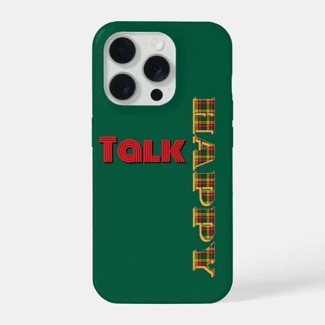 Coque iPhone Happy Talk Vert (Verso)