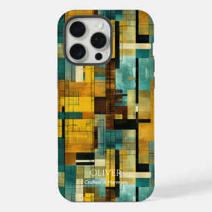 Coque iPhone 15 Pro Max Harmonie Abstraite géométrique - Terre sophistiqué
