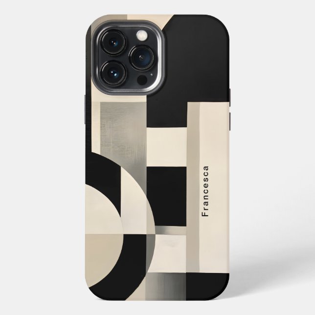Coque iPhone Harmonie dans les nuances : Composition abstraite  (Verso)