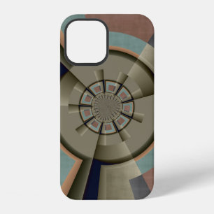 Coque iPhone 12 Harmonie de couleurs abstraites modernes Art graph