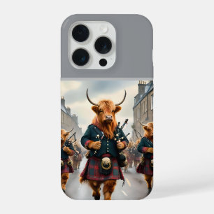 Coque iPhone 15 Pro Harmonie des Highlands : groupe de vaches highland