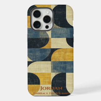 Coque iPhone 15 Pro Max Harmonie Géométrique Rétro - Moderne du Milieu du 
