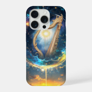 Coque iPhone 15 Pro Harpe céleste des cieux liés à la lune.