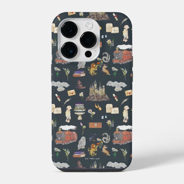 Coque iPhone HARRY POTTER™ | Motif icônes (Verso)