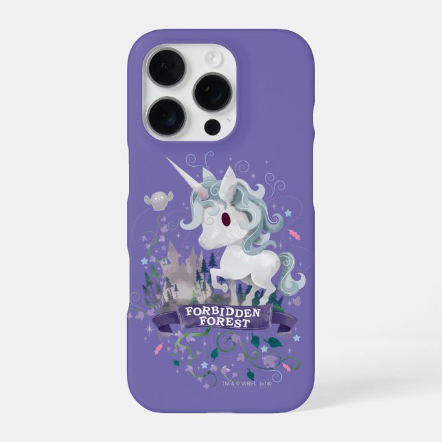 Coque iPhone Harry Potter | Unicorne Graphique Forêt Interdite (Verso)