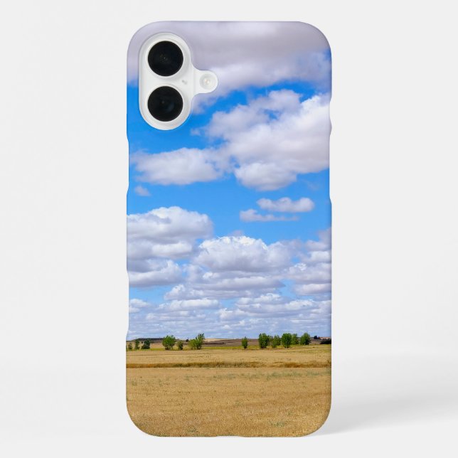 Coque iPhone Harvested wheat fields  (Verso)