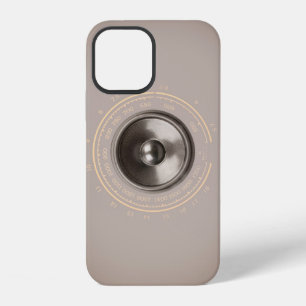 Coque iPhone 12 Haut-parleur musical et boîtier de radio vintage C