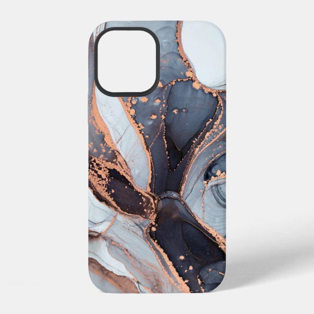 Coque iPhone Haute résolution. Peinture abstraite de luxe (Verso)