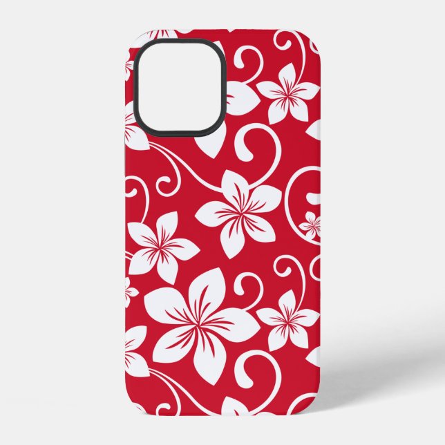Coque iPhone Hawaï BLEU (ROUGE) (Verso)