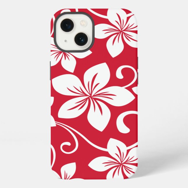 COQUE iPhone HAWAÏ BLEU (ROUGE) (Verso)
