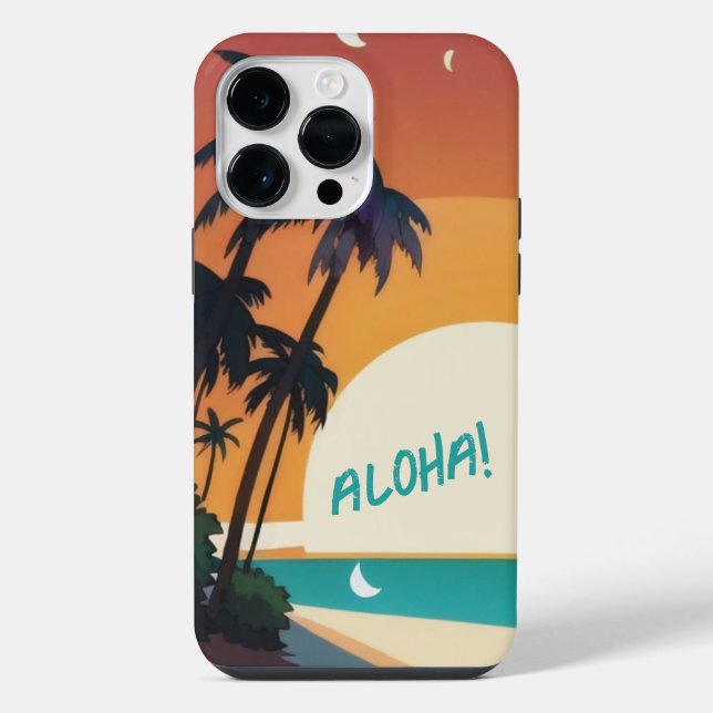 Coque iPhone Hawaïen/Aloha/Tropical/plage (Verso)