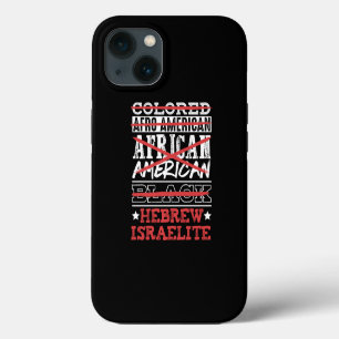 Etui iPhone 13 Hébreu Israélite Je ne suis pas un Afro-Américain