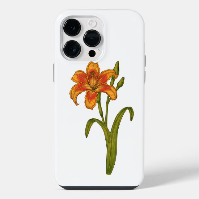 Coque iPhone Hémérocalle fauve (Verso)