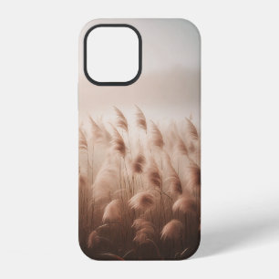 Coque iPhone 12 Herbe des Pampas rêveuse et brumeuse - Fleur flora